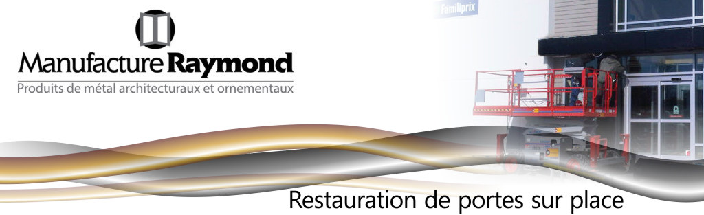 Restauration de portes commerciales sur place