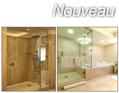 Douche en verre standard pour commandes en ligne